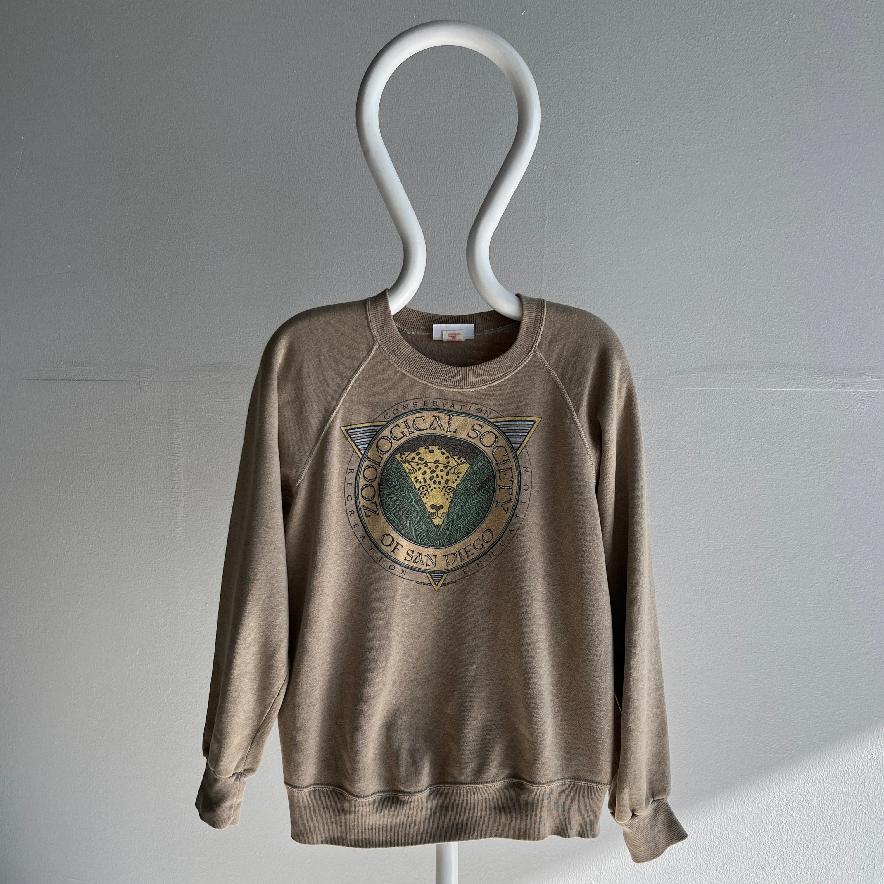 1987 Zoological Society of San Diego Sweatshirt with Mending