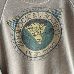 1987 Zoological Society of San Diego Sweatshirt with Mending