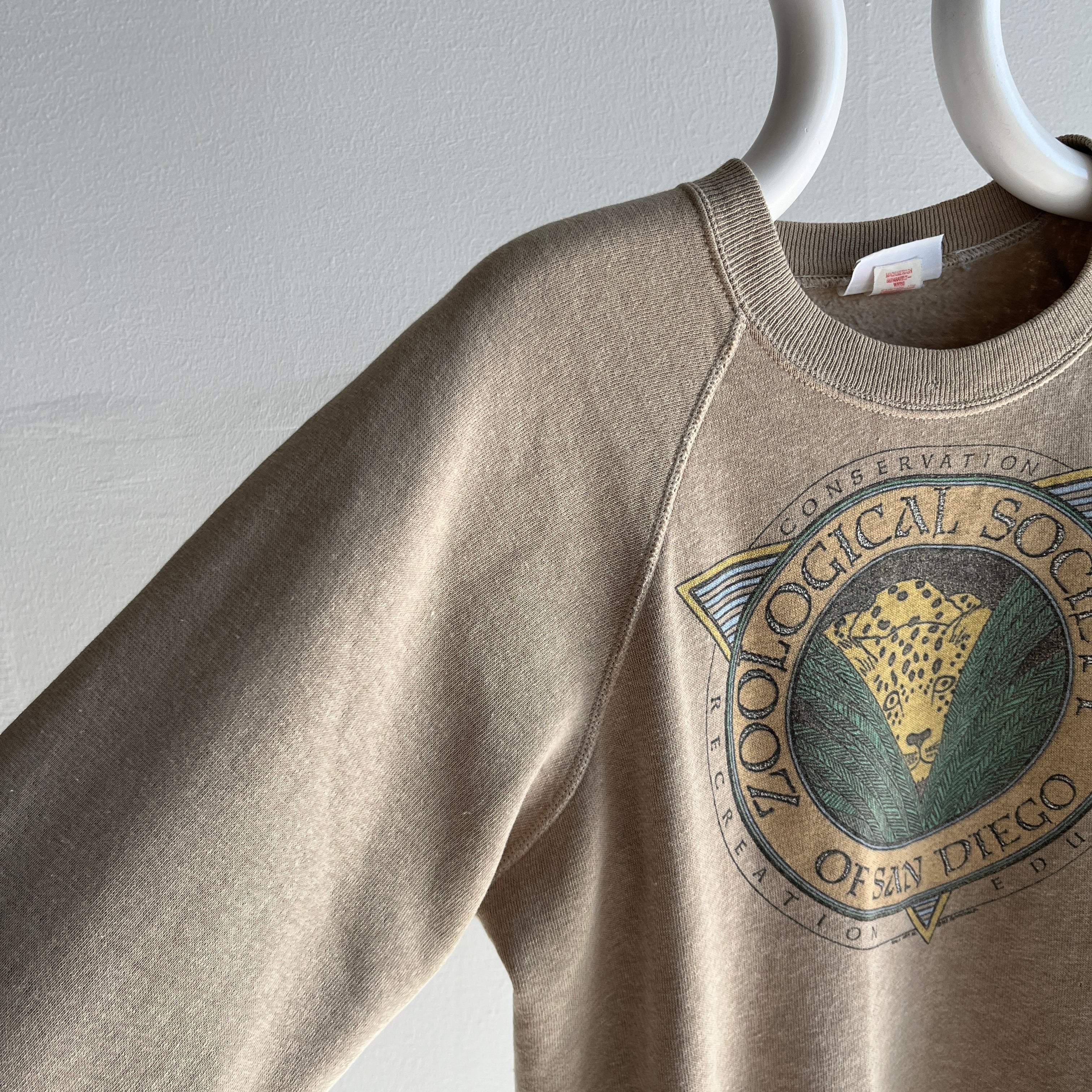 1987 Zoological Society of San Diego Sweatshirt with Mending