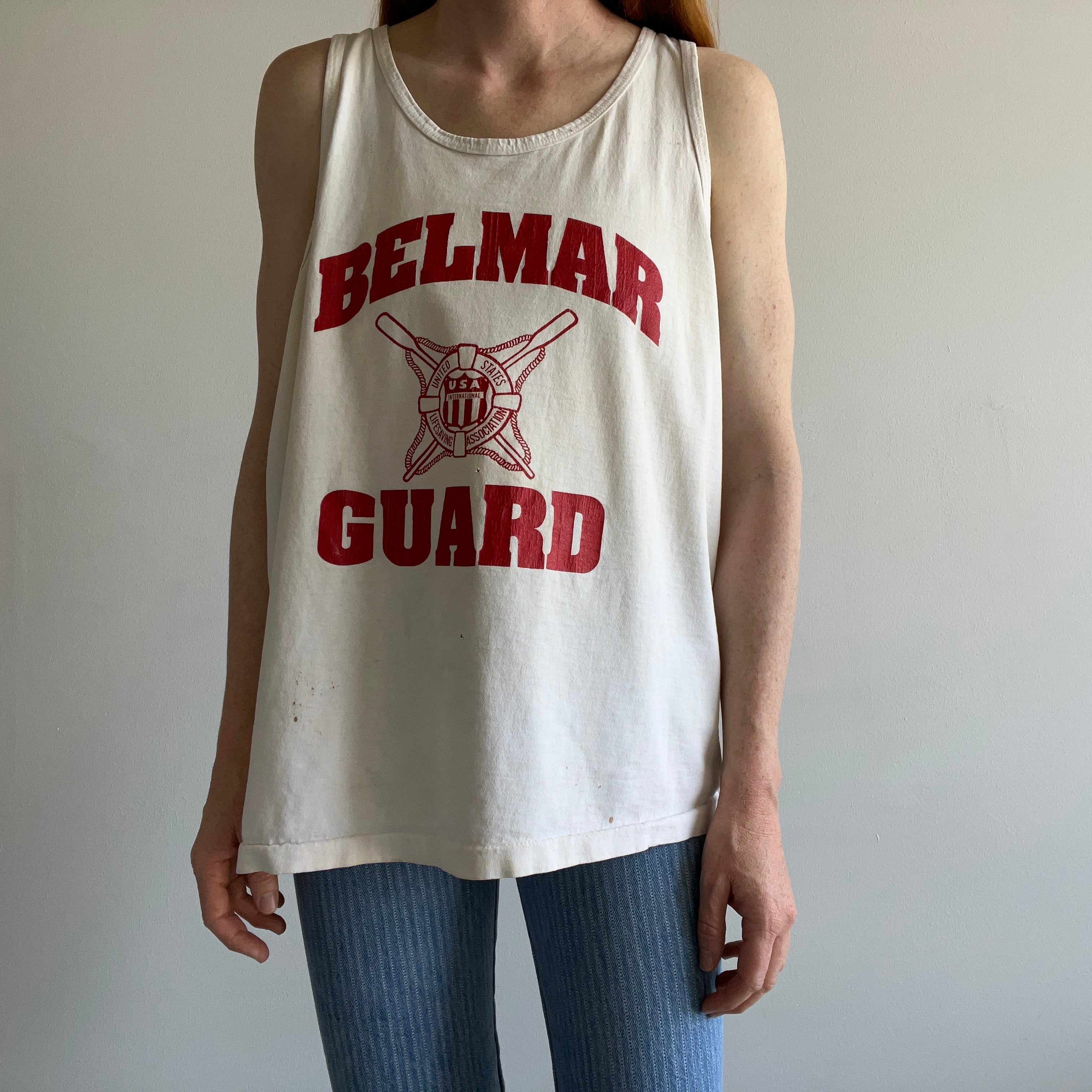 1980s Belmar Lifeguard Aged to Imperfection Tank Top