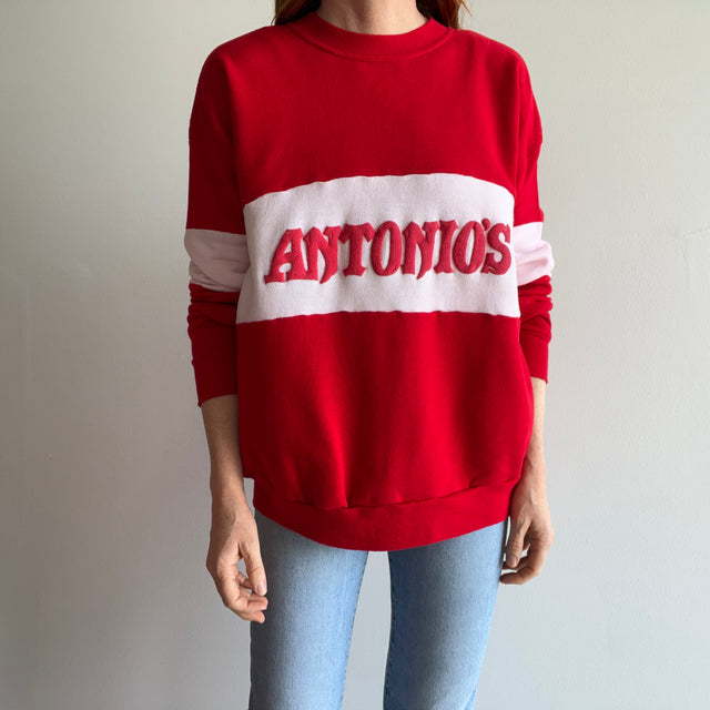 1980s Antonio's Color Block Barely Worn Sweatshirt