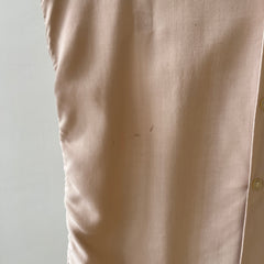1950s Tan Rayon Loop Collar Horse Button Up Shirt - TINA COLLECTION