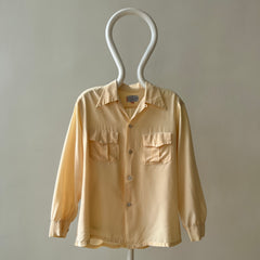 1950s Acetate Nylon Loop Collar Button Up Shirt - TINA COLLECTION