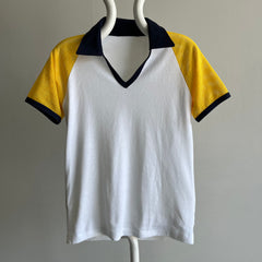 1970s Blank Mesh Polo Baseball T-SHirt - YESSSSS