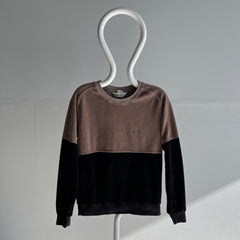 1970/80s Oscar De La Renta Two Toned Velour Sweatshirt