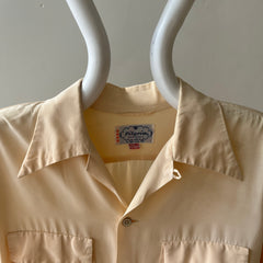 1950s Acetate Nylon Loop Collar Button Up Shirt - TINA COLLECTION