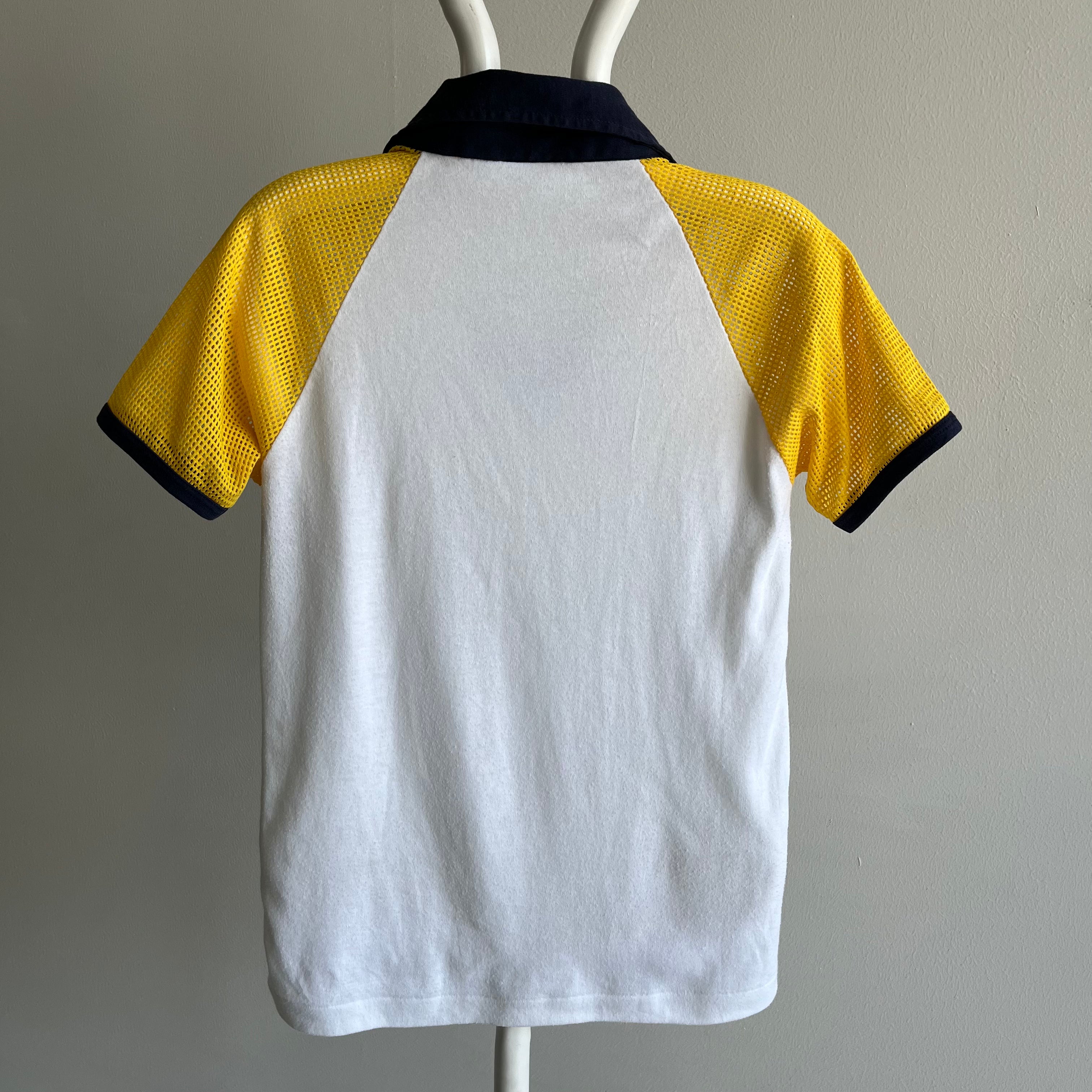 1970s Blank Mesh Polo Baseball T-SHirt - YESSSSS