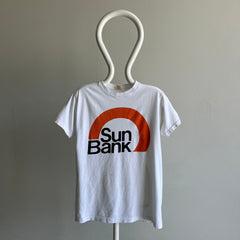 1970/80s Sun Bank Front and Back T-Shirt - Nice Fit