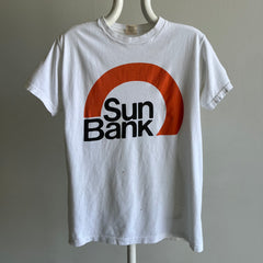 1970/80s Sun Bank Front and Back T-Shirt - Nice Fit