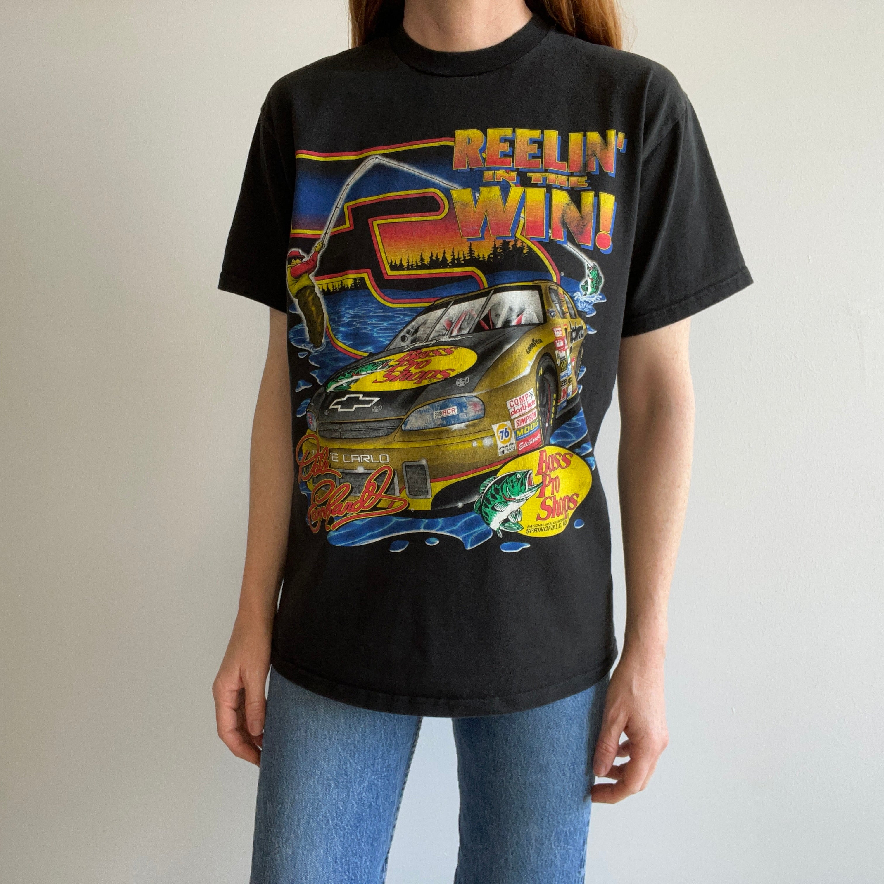 2000s NASCAR Dale Earnhardt Bass Pro Shops Front and Back T-Shirt