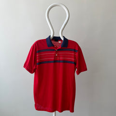 1980's Red and Navy Polo Shirt