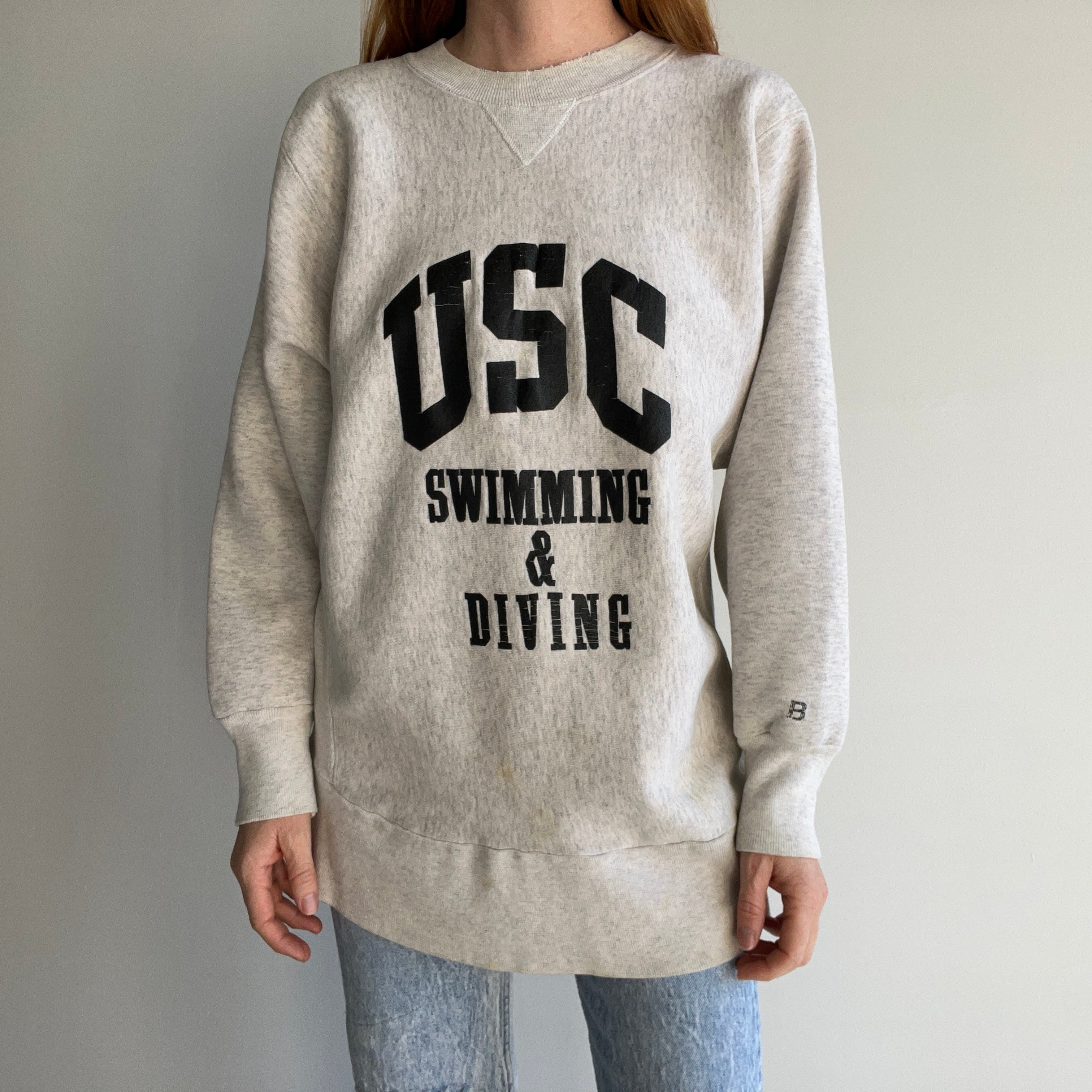 1980s USC Swimming and Diving Reverse Weave Heavyweight Sweatshirt by Bike