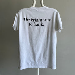 1970/80s Sun Bank Front and Back T-Shirt - Nice Fit