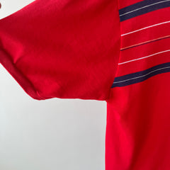 1980's Red and Navy Polo Shirt