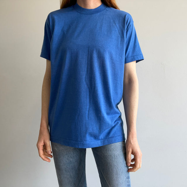 1980s Royal Blue Barely Worn Screen Stars XL T-Shirt