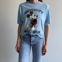 1980s Mickey Mouse University of Wisconsin Stained T-Shirt