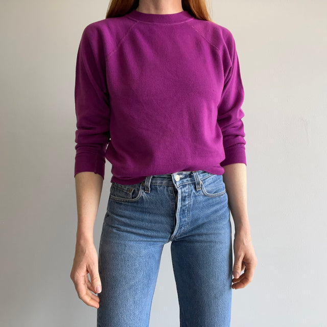 1970s Purple Lightly Beat Up Raglan Sweatshirt