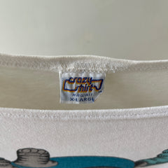 1980s Scoop Neck Workout Cat T Shirt - Crazy Shirt Brand Alert!