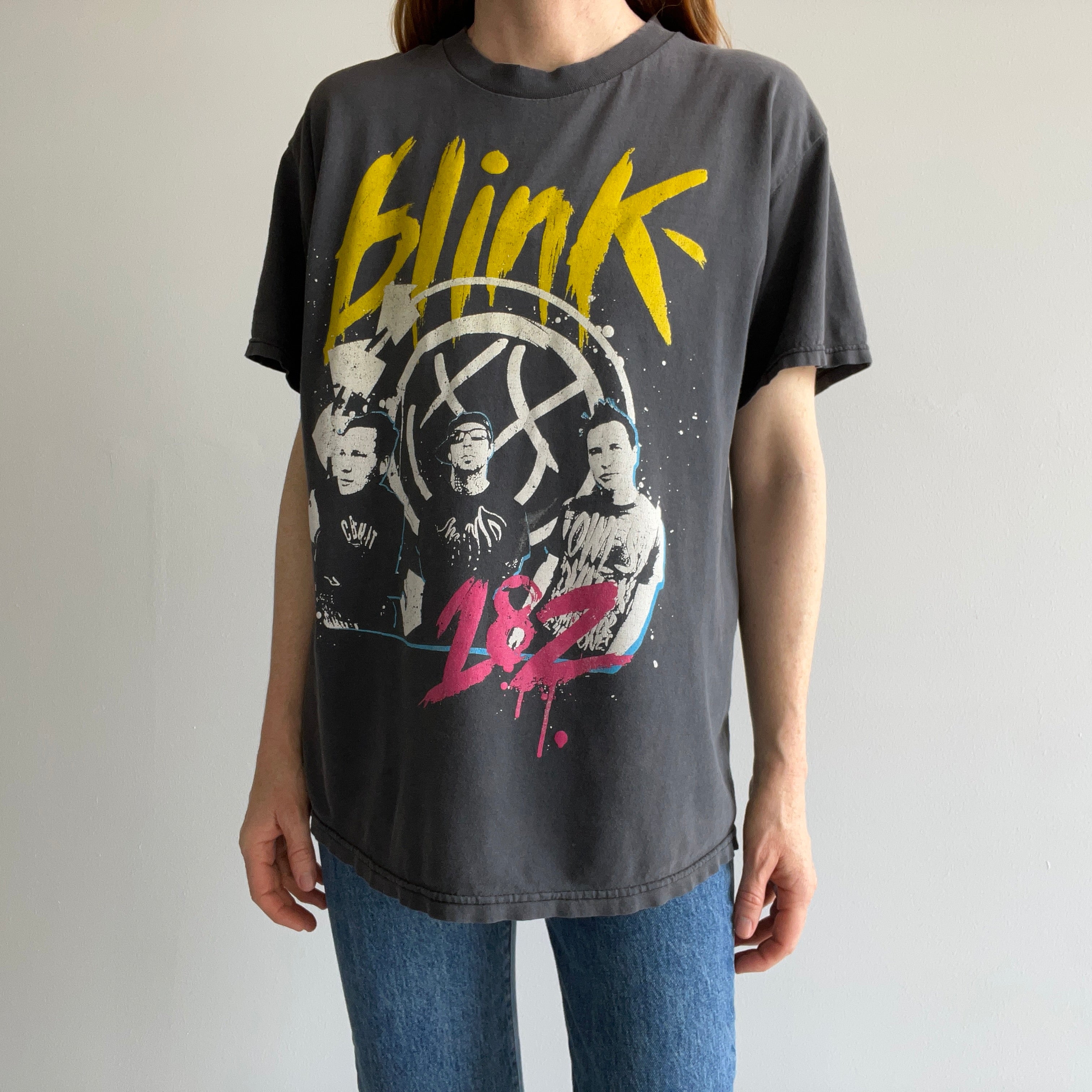 2009 Blink 192 Shredded and Worn Front and Back T-Shirt