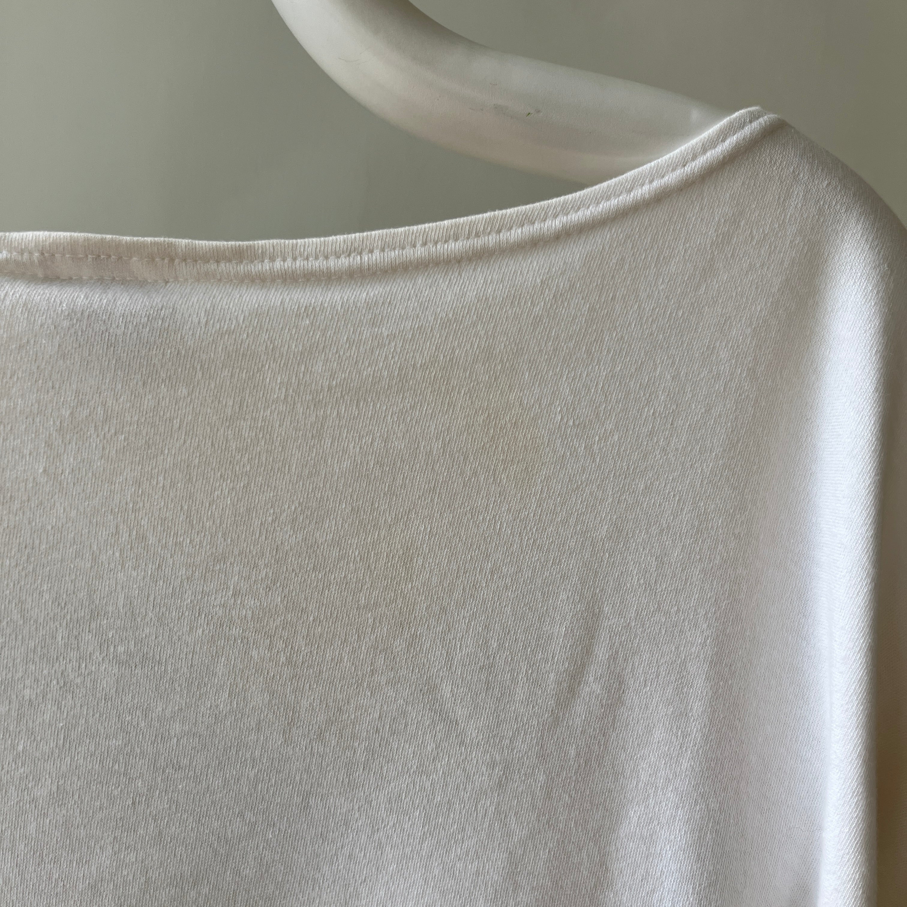 1980s Scoop Neck Workout Cat T Shirt - Crazy Shirt Brand Alert!