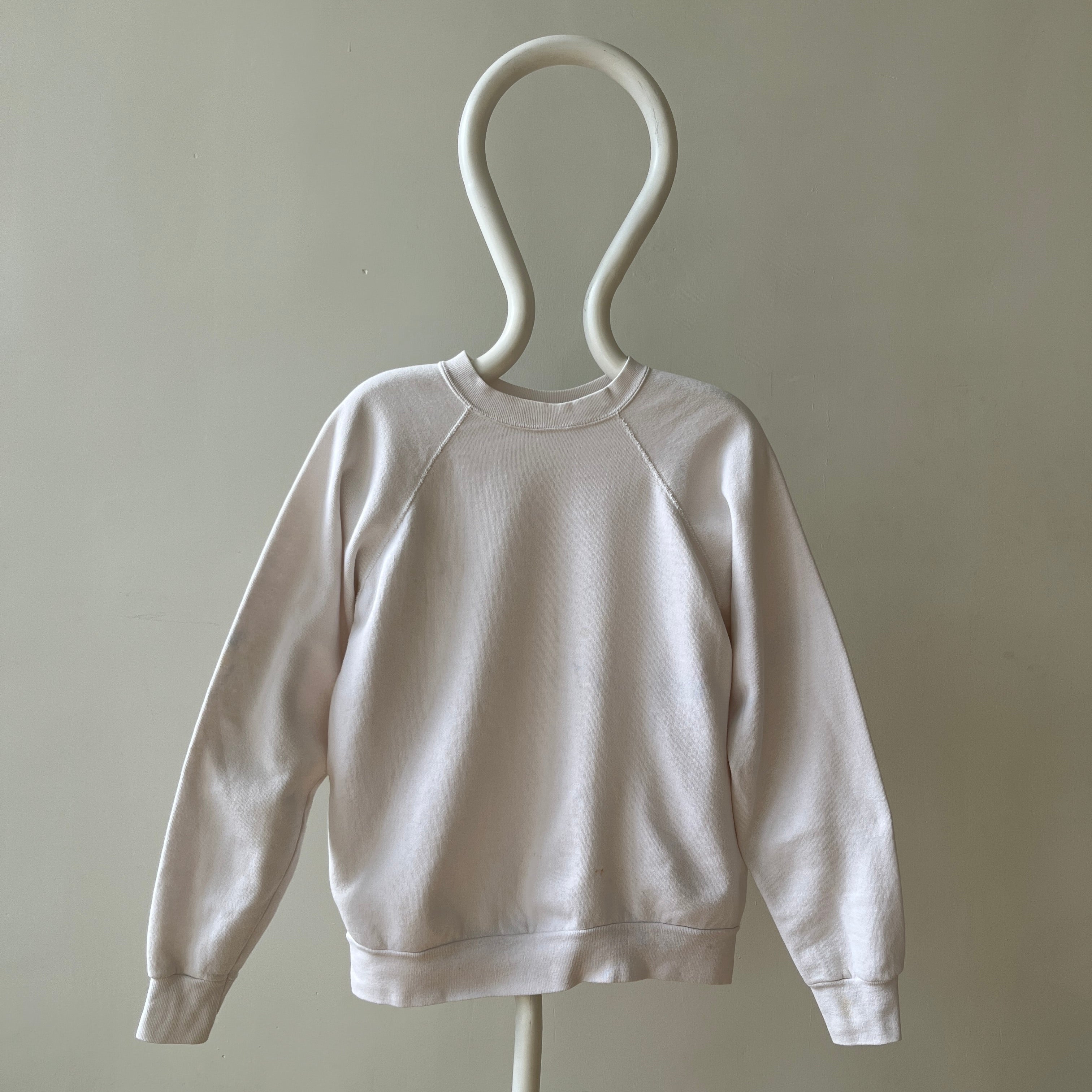 1980s Blank White/Cream Sweatshirt
