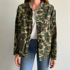 1970/80s Ranger Brand Cotton Camo Chore Coat - With Hand Mending