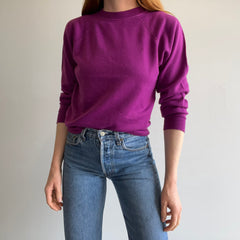 1970s Purple Lightly Beat Up Raglan Sweatshirt