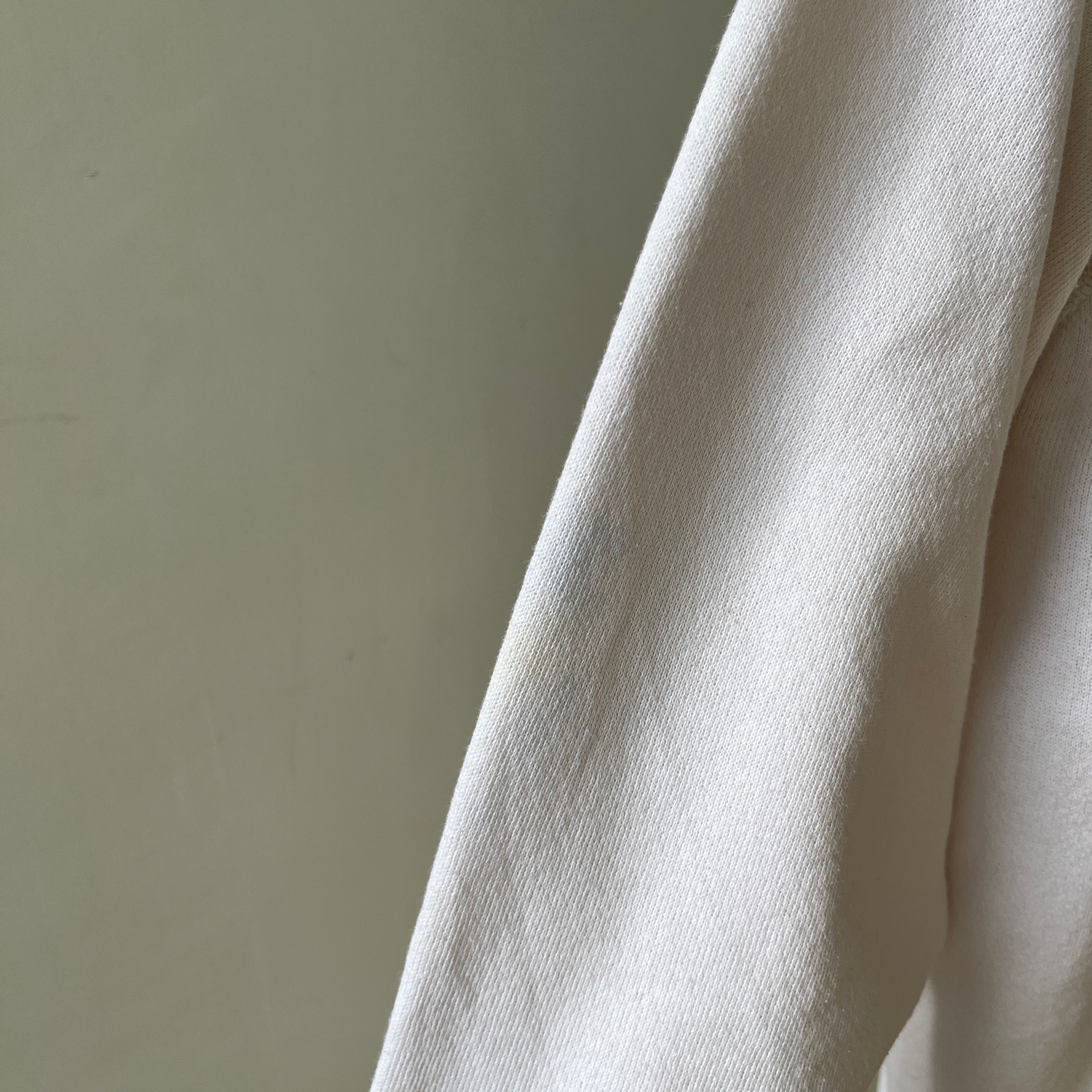 1980s Blank White/Cream Sweatshirt