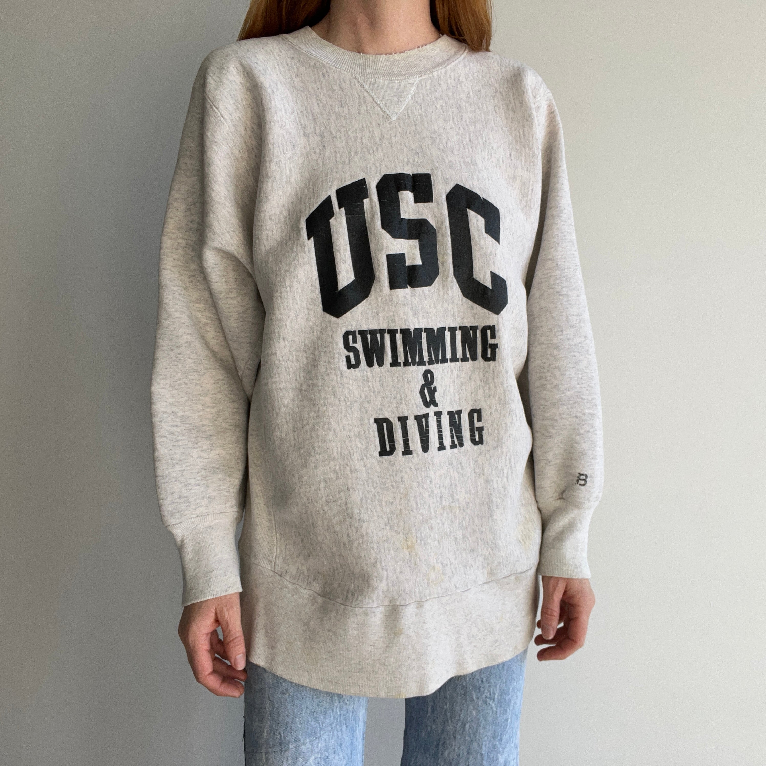 Champion sweater hotsell usc white