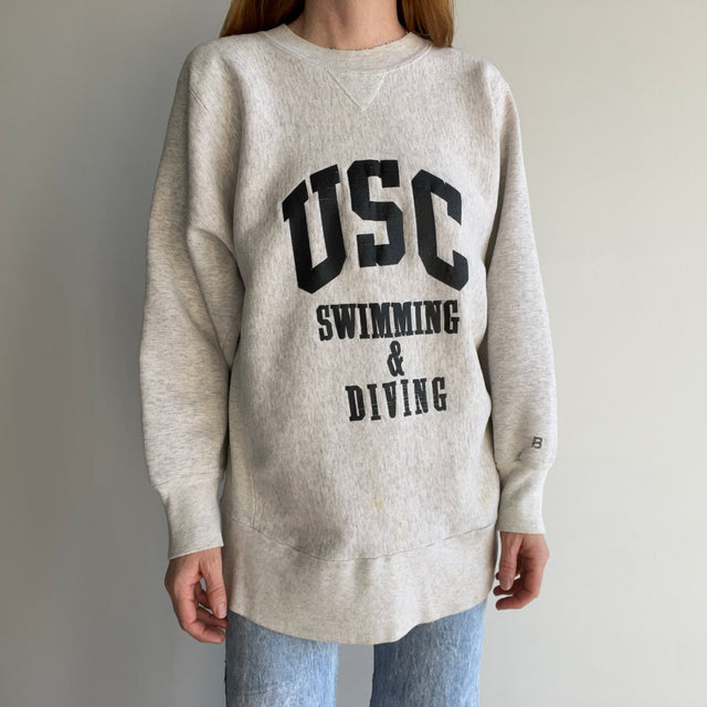 1980s USC Swimming and Diving Reverse Weave Heavyweight Sweatshirt by Bike