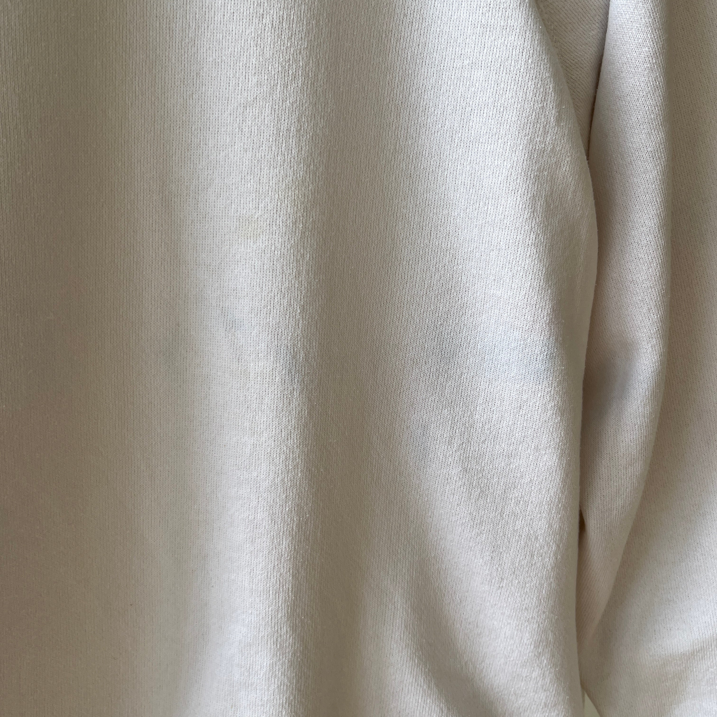 1980s Blank White/Cream Sweatshirt