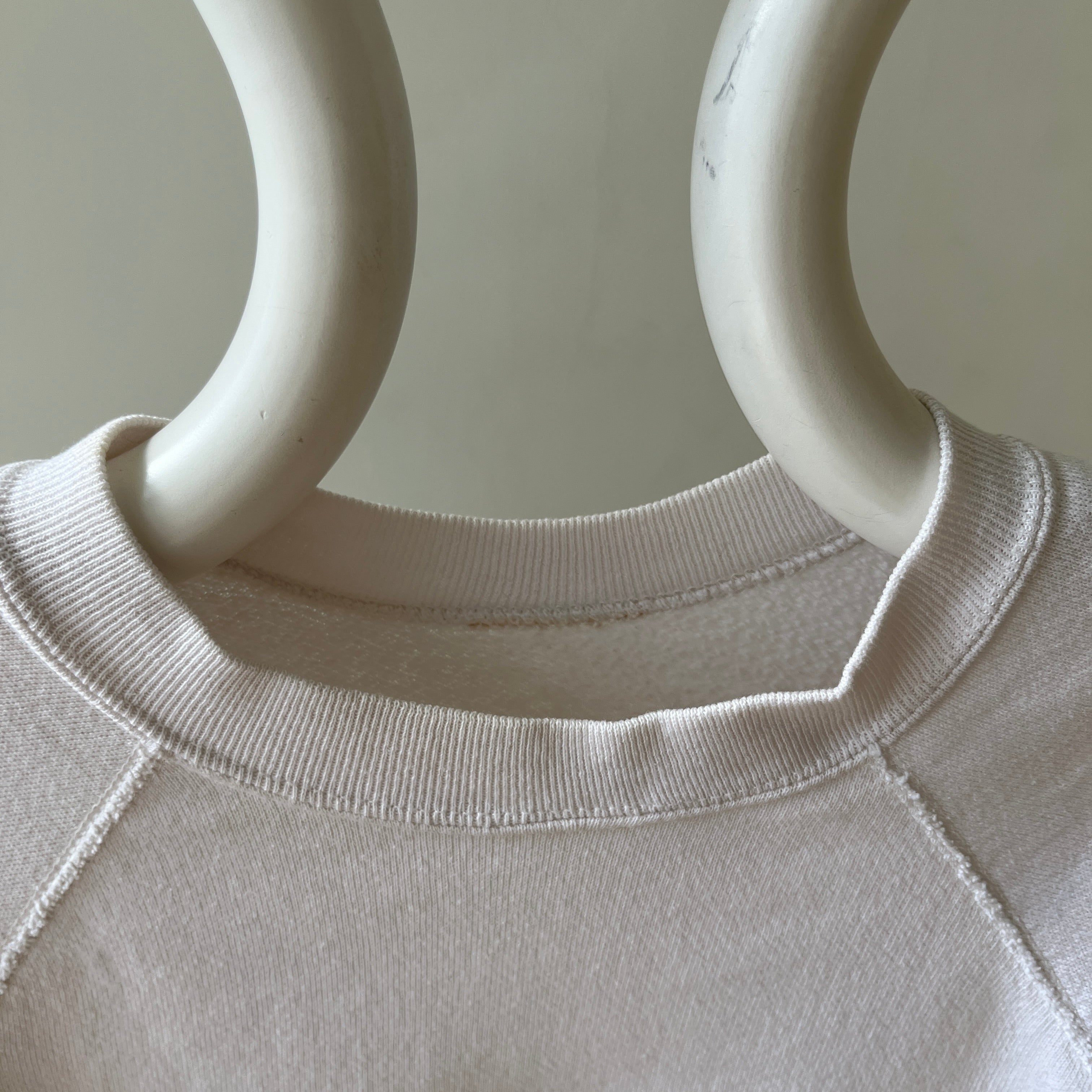 1980s Blank White/Cream Sweatshirt