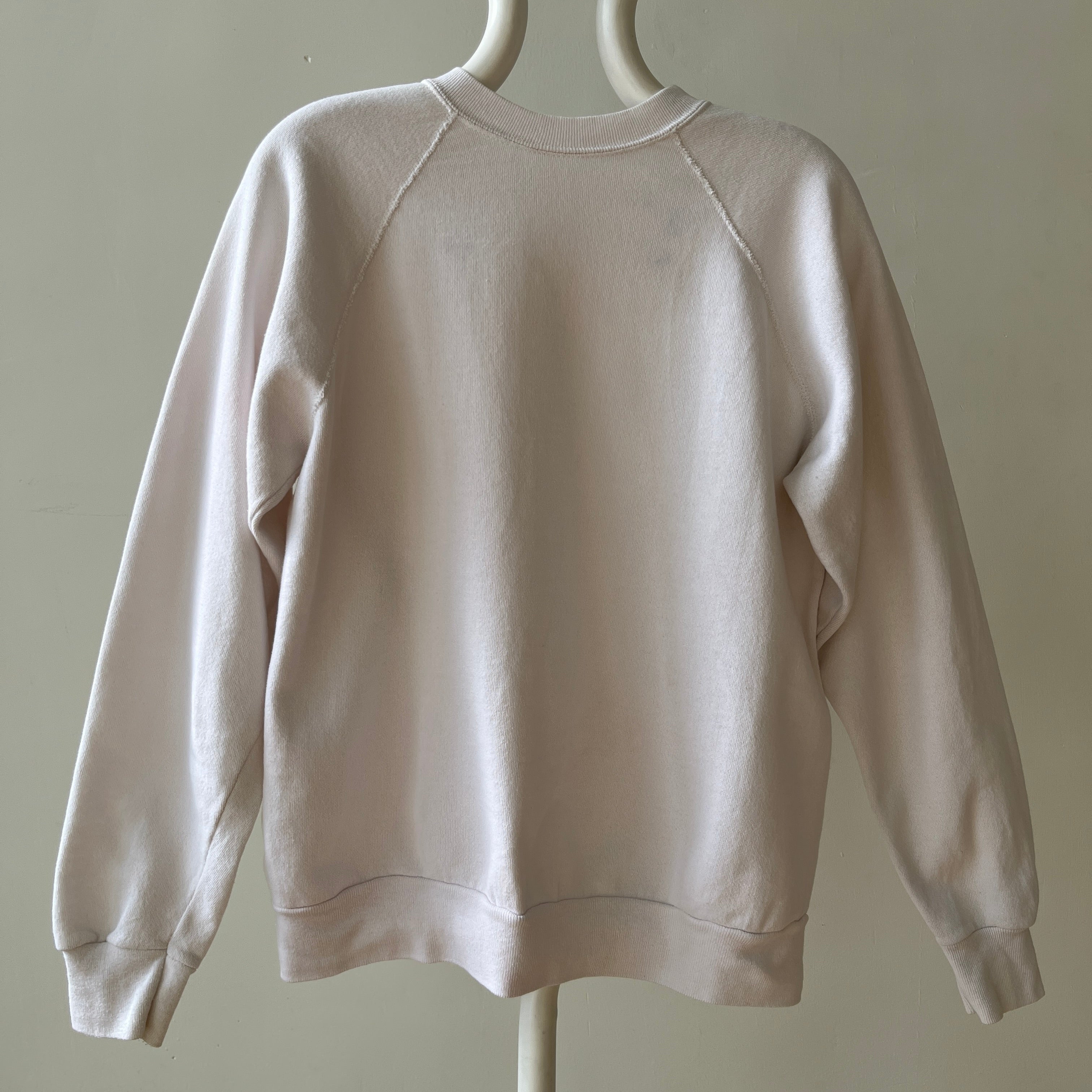 1980s Blank White/Cream Sweatshirt