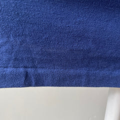 1980s Blank Navy Blue Lacoste Polo Style Shirt