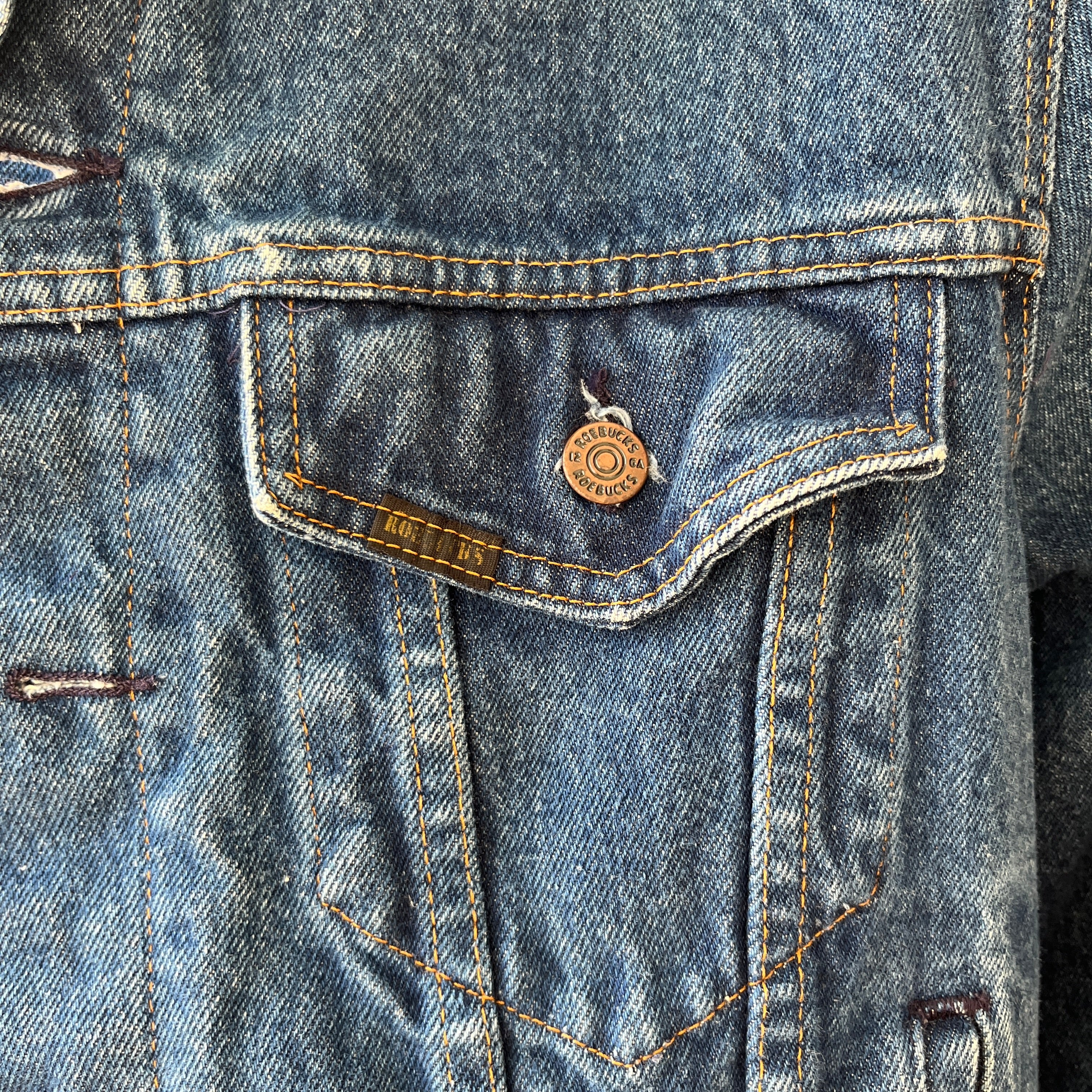 1970s Sears Roebucks Flannel Lined Denim Jacket