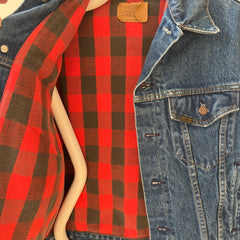 1970s Sears Roebucks Flannel Lined Denim Jacket