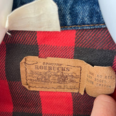 1970s Sears Roebucks Flannel Lined Denim Jacket