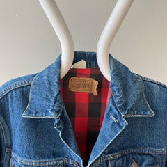 1970s Sears Roebucks Flannel Lined Denim Jacket