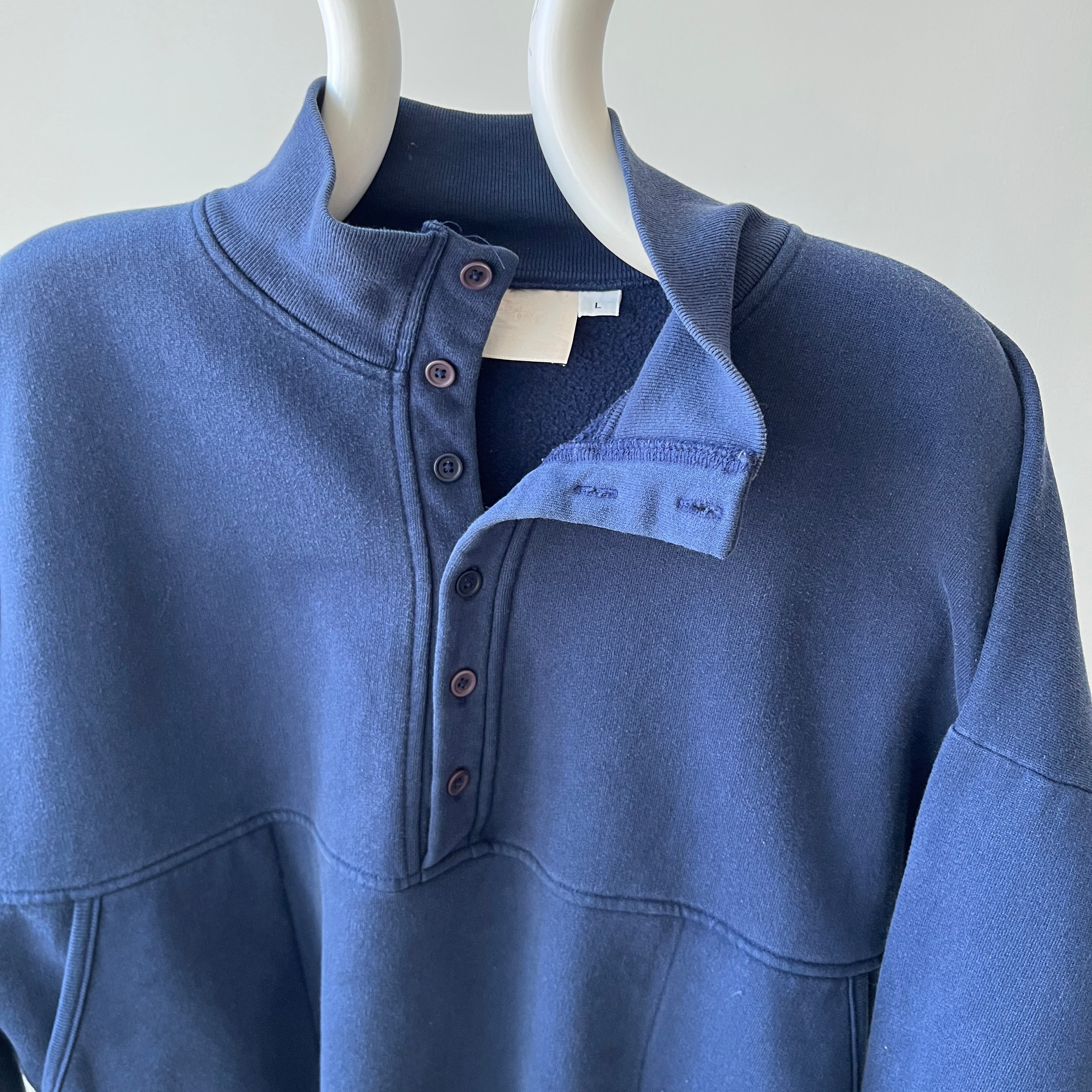 1990's Traverse Bay Pocket Henley Sweatshirt