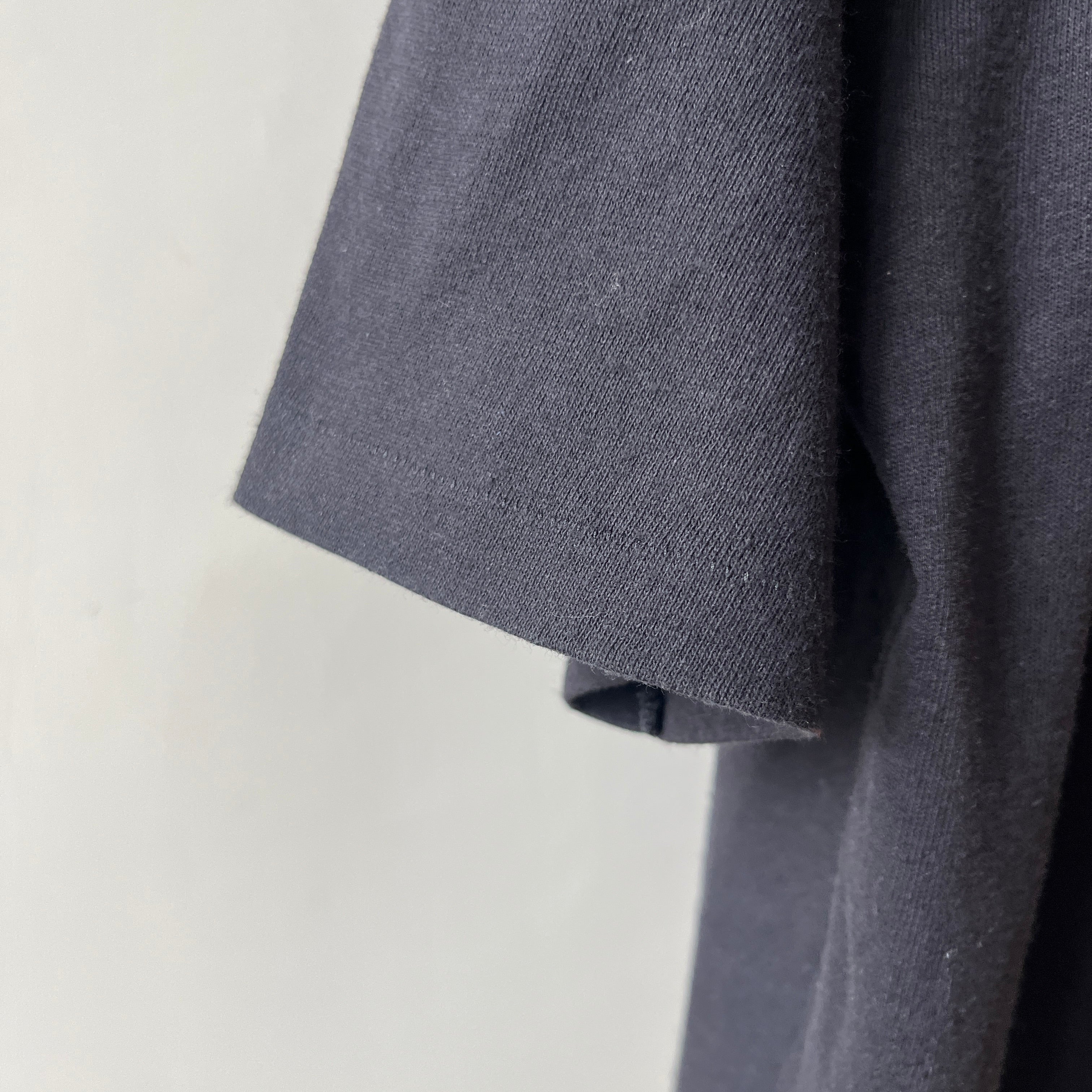 1980s Collar Design Blank Black T Shirt