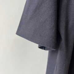 1980s Collar Design Blank Black T Shirt