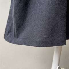 1980s Collar Design Blank Black T Shirt