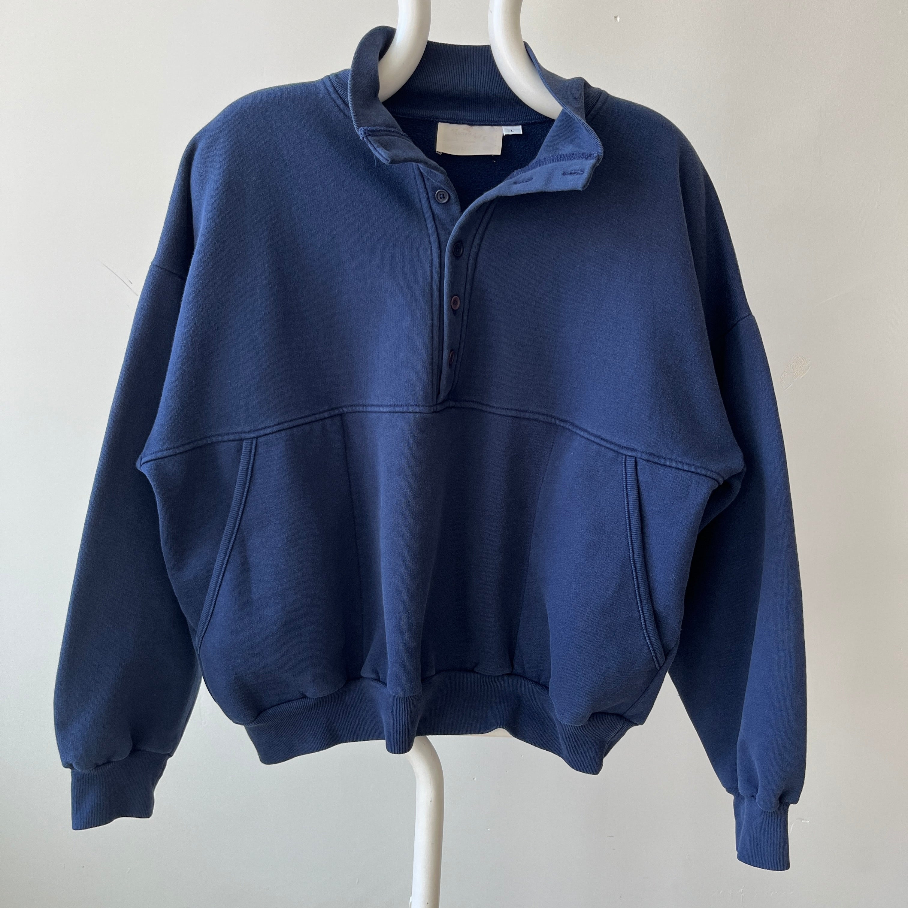 1990's Traverse Bay Pocket Henley Sweatshirt