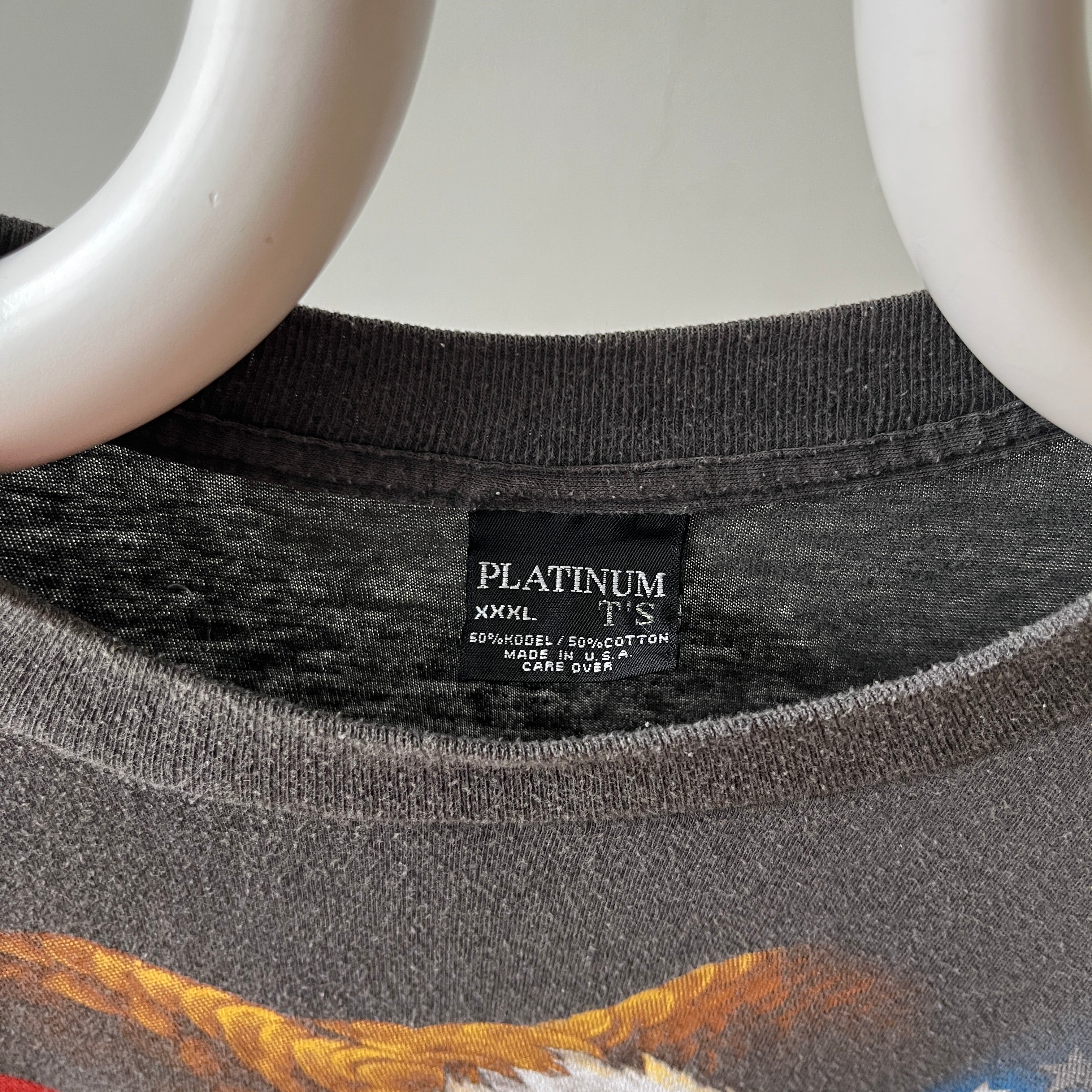 1987 Faded Black 3D Emblem Harley T Shirt - V COLLECTIBLE