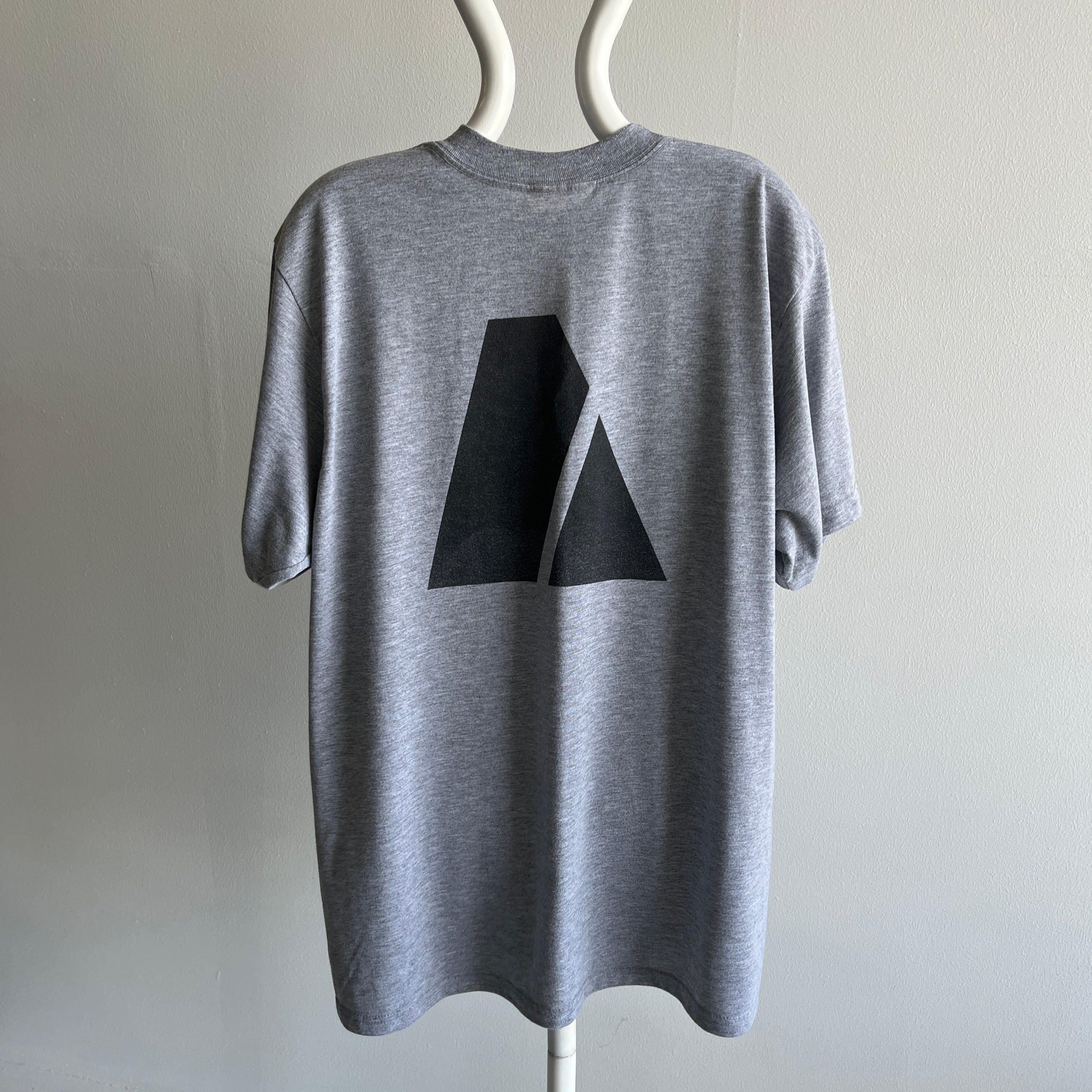 1990s US Army Gray T-Shirt - Front and Back
