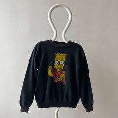 1980s Black Raglan Painted Bart Simpson by Jacob Sweatshirt, Priceless