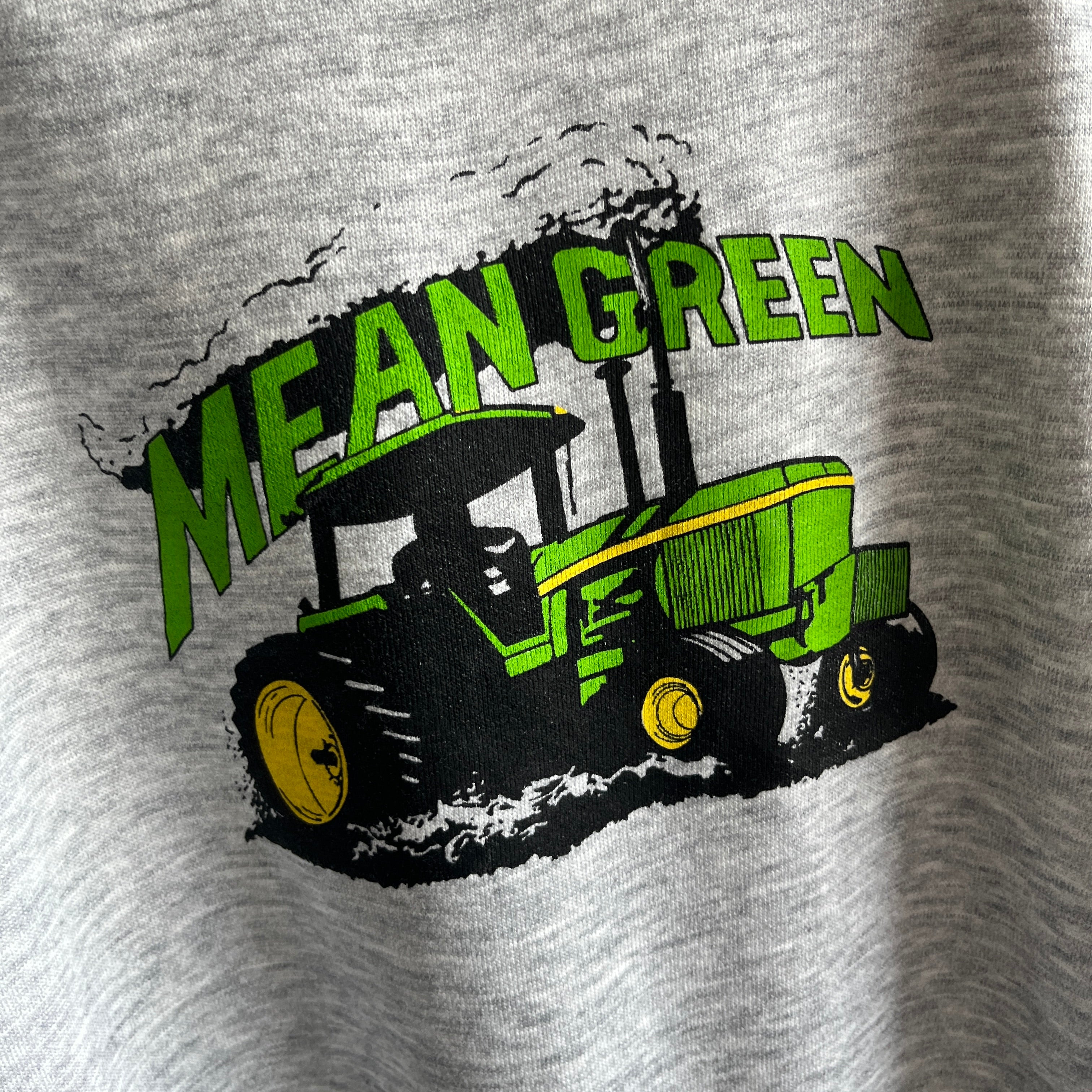 1980s Mean Green Tractor Sweatshirt - BOOM