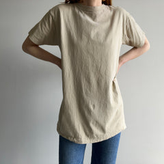 1980s Soft Combed Cotton Light Tan T-Shirt