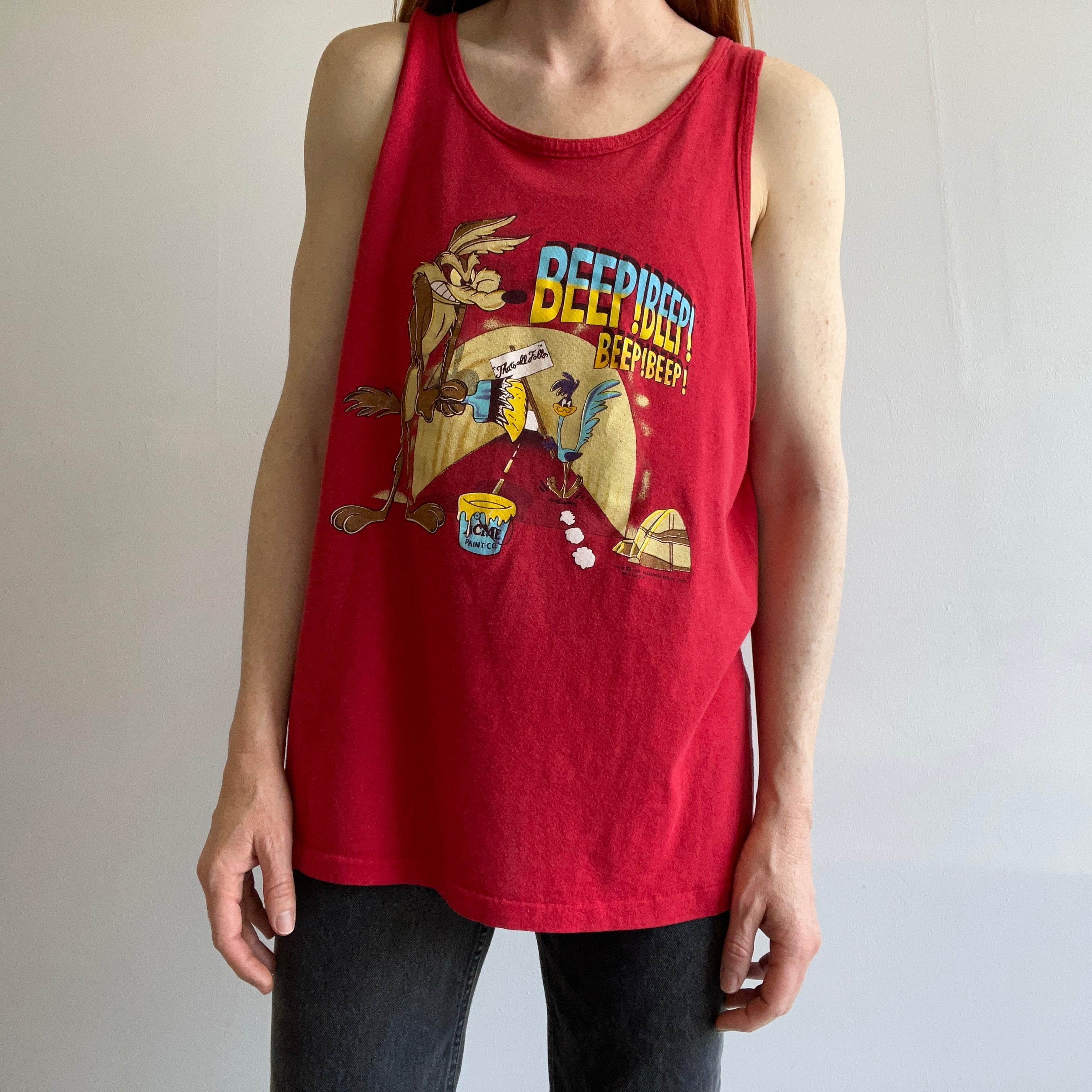 1991 Road Runner and Wile E. Coyote Tank Top