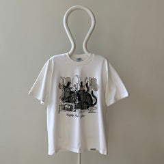 1980s/90s Happy New Year Party Cats T Shirt - Crazy Shirts Brand Alert!